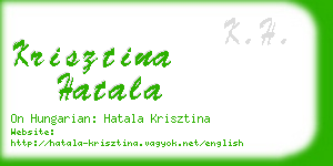 krisztina hatala business card